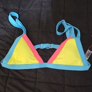 NWT Neon Bikini Top